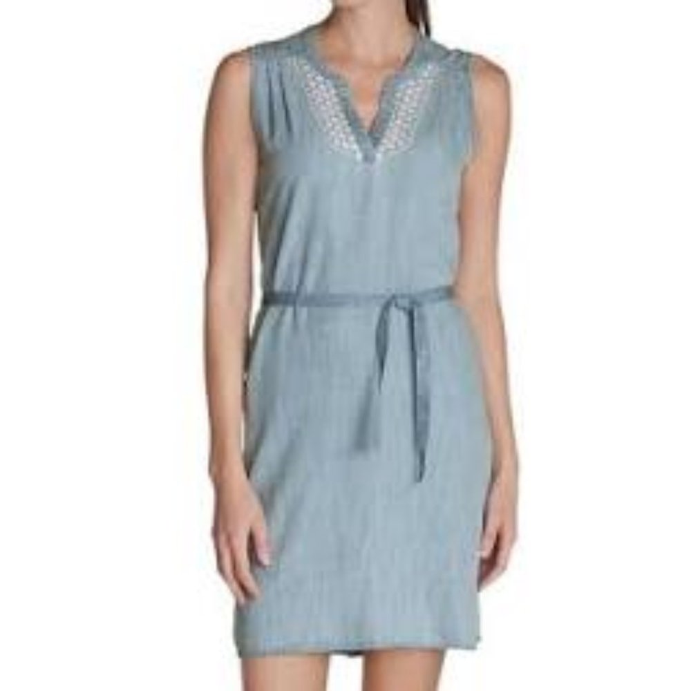 Eddie Bauer Sleeveless Chambray Dress NWOT